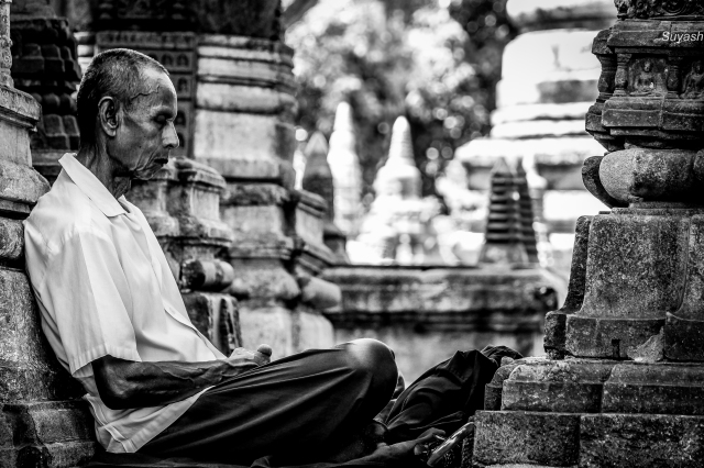 Monk in Bodh Gaya